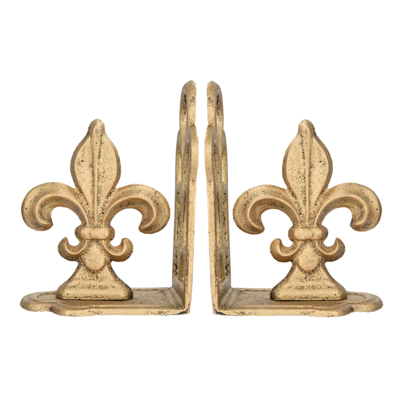 Hello Honey® 10" Fleur de Lis Shaped Iron Bookend Set